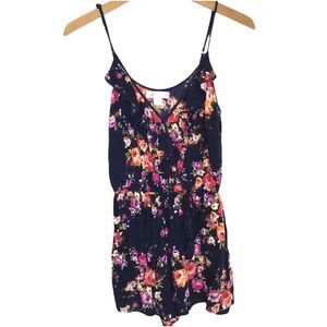 Band of Gypsies Navy Floral Romper Size XS